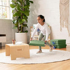 ECR4Kids SoftZone Floor Cushions, Square, Flexible Seating, Hunter Green, 6-Piece