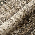 Brown Runner Rug 3x12 Vintage Area Carpet Hallway Long Indoor Kitchen Washable Living Room Low Pile Traditional Distressed Retro Accent Throw Rug Non Slip Laundry Bathroom Office Dining Room