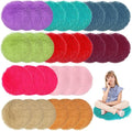 30 Pcs Kids Crazy Carpet Circle Seats 16 Inch Round Floor Mat Kids Floor Cushions Soft Colorful Educational Classroom Rug for School Home Group Activity Learning Marker Playing Areas