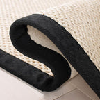 SAFAVIEH Area Rug 6x9 - Natural Fiber Collection - Marble & Black, Sisal, Woven Design with Border (NF143A)