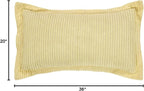 Better Trends Jullian Collection is Super Soft and Light Weight in Bold Stripes Design 100% Cotton Tufted Unique Luxurious Machine Washable Tumble Dry, King Sham, Yellow