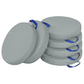 ECR4Kids SoftZone Floor Cushions, Round, Flexible Seating, Grey, 6-Piece