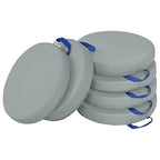 ECR4Kids SoftZone Floor Cushions, Round, Flexible Seating, Grey, 6-Piece