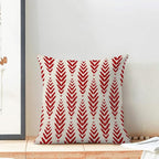 BETGINY Boho Pillow Covers 18 x 18 Inch Pack of 2, Red Bohemian Ethnic Herringbone Pattern Decorative Throw Pillow Covers Vintage Linen Farmhouse Outdoor Pillowcase for Bedroom Home Sofa Decor