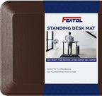 FEATOL Anti Fatigue Mat for Standing, 9/10 Extra Thick Ergonomic Standing Desk Mat, Comfort & Durable Memory Foam Standing Mat at Home,Office All Day (20" x 59", Brown, 1PC)