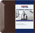 FEATOL Anti Fatigue Mat for Standing, 9/10 Extra Thick Ergonomic Standing Desk Mat, Comfort & Durable Memory Foam Standing Mat at Home,Office All Day (20" x 32", Brown, 1PC)