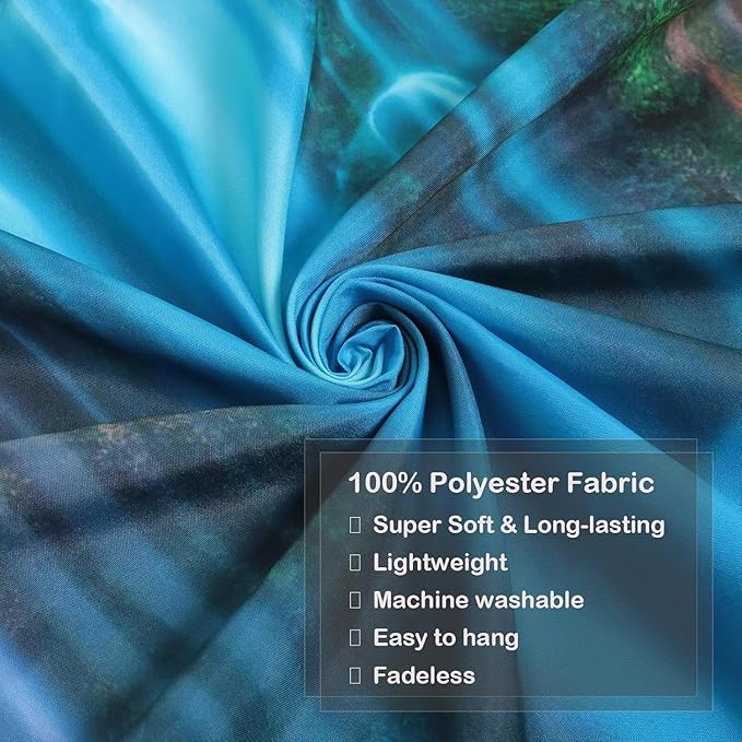 Miytal Blacklight Waterfall Tapestry - UV Reactive Glow in the Dark Neon Forest Wall Hanging, Vibrant Nature Landscape Wonderland for Bedroom, Living Room Decor - 94.5" x 126"