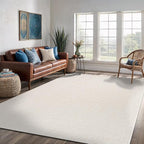 Easy Jute Rug 5x7 Indoor Outdoor Rug Natural Rugs Solid Fiber Rug Woven Area Rug Boho Easy Clean Inside Carpet for Living Room Bedroom Dining Room Hallway or Outdoor Patio Porch (5 X 7 Bone)