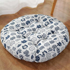 Generic Large Round Floor Cushion, Comfortable Cotton and Linen Boho Meditation Pillow Tatami Seating Cushion for Room Reading Book Nursery Room Balcony,S,60*60cm(2pcs)