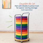 ECR4Kids SoftZone Floor Cushions, Round, Flexible Seating, Assorted, 6-Piece