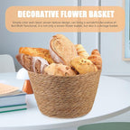 Veemoon 2pcs Wicker Planter Basket, Rustic Straw Woven Flower Basket Arrangement Flower for Plants Laundry Bin Storage Woven Plant Pot Hanging Seaweed Girl Toddler Hanging Seaweed 10. 41x10. 41x7.