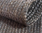 Unique Loom Braided Jute Collection Area Rug - Dhaka (8' x 10' Rectangle, Gray)