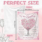 Aipon Sister Gifts Blanket, Sisters Birthday Gifts for Sister, to My Sister Blanket 40"x 50", Big Sister Gift for Sister Wedding Graduation, Sister Blankets from Sister Adult Best Sister Ever Gifts