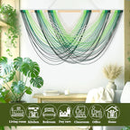 Tiamon Boho Wall Decor - 59''W x 35.4'' L Macrame Wall Hanging Dip-Dye Large Tapestry Art for Home Bathroom Farmhouse Bedroom Living Room Office Natural Modern Rustic Decoration