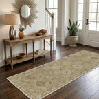 GENIMO Runner Rug 2x5 Non Slip Machine Washable Hallway Runner Rug, Low Pile Lightweight Rugs for Entryway, Hallway, Kitchen and Corridor, Tan Brown