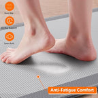 Kitchen Mats, 2PCS Kitchen Rugs for Floor, Cushioned Anti-Fatigue Mats for Kitchen Floor, Non-Slip Standing Desk Mat for Sink, Home, Laundry & Office, 17.3"x30"+17.3"x59" (Grey)