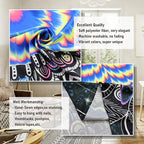 Amonercvita Blacklight Tapestry Trippy Mandala Tapestries UV Reactive Galaxy Stars Tapestry Psychedelic Neon Tapestries Wall Hanging Hippie Black Light Poster for Bedroom