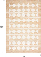 SAFAVIEH Area Rug 8x10 - Natural Fiber Collection - Large - Ivory & Natural, Handmade Jute & Wool, Farmhouse Style, Ideal for Living Room, Bedroom, Dining Space (NF511A)