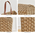 Woven Front Door Basket Seagrass Wall Hanging Basket Decorative Boho Mounted Organizer for Dried Flower Plants Storage Basket for Garden, Home, and Farmhouse Décor