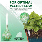 Plant Watering Globes Set of 4 - Small Self Watering Globes for Indoor & Outdoor Plants - Multicolored, Automatic, Glass Watering Bulbs for Daily Use, Plant Watering Devices