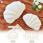 Seashell Throw Pillows, Shell Shaped Throw Pillows, 18 Inch Soft Home Decorative Pillow Plush Cushion for Bed Couch Living Sofa Room Decor Accent Throw Pillow (Ivory 18Inch)