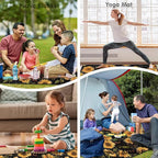 Extra Large Picnic Blankets Waterproof Foldable (80 "x 80") Beach Blanket Waterproof Sandproof,3-Layer Thicking Mat Outdoor Packable Camping Blanket