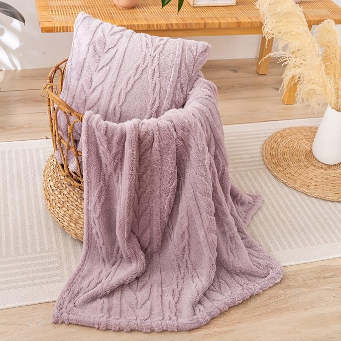 YUSOKI Sherpa Throw Blanket-3D Stylish Design Super Soft Fuzzy Cozy Warm Blanket Thick Plush Fluffy Furry Blankets for Teen Girls Women Couch Bed Sofa Chair Men Boys Gift(Rose Pink,50"x65")