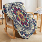 Abstract Mandala Throw Blanket Indian Hippie Bohemian Art Floral Texture Pattern Blanket for Sofa Bed Couch Chair Or Dorm 60"x80"