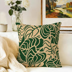 Tropical Green Plant Throw Pillow Covers 18x18 Inch Set of 2 Summer Sage Green Palm Leaves Decorative Pillow Cases Farmhouse Cushion Covers for Couch Sofa Bed Living Room Spring Home Decor