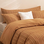 JELLYMONI Pillowcases Body Size Rust 1 Pack Boho Striped Bed Pillow Covers 20x54in Polyester Envelope Pillow Shams Tufted Bohemian Textured (Pillows are not Included)