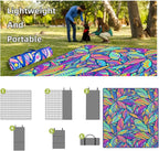Waterproof Picnic Blankets Foldable & Portable 80''x80'' Boho Picnic Mat for Outdoors, Large Washable Picnic Blanket for Travel Camping Beach, Park Grass Picnic Blanket Accessories for Adults