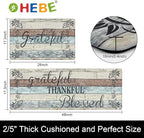 HEBE Anti Fatigue Kitchen Mat Set of 2 Non Slip Cushioned Kitchen Mats for Floor Waterproof Farmhouse Kitchen Rugs and Mats Set Comfort Standing Desk Mat Carpet for Sink,Office,Laundry