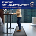 FEATOL Anti Fatigue Mat for Standing, 9/10 Extra Thick Ergonomic Standing Desk Mat, Comfort & Durable Memory Foam Standing Mat at Home,Office All Day (20" x 59", Grey, 1PC)
