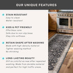 Black Boho Washable 3x10 Extra Long Hallway Runner Rug, Waterproof Large Kitchen Floor Rug Indoor, Non-Slip Stain & Fade Resistant, Vintage Floral Decor