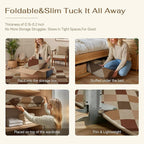 2x8 Checkered Easy Jute Runner Rug Non Slip Hallway Kitchen Washable Outdoor Rug for Entryway Indoor Checkerboard Brown-Beige Long Indoor Outdoor Carpet for Bedside Entry Front Door Porch