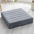 22 inches Floor Pillow for Adults - Large Meditation Cushion with Thick Foam & Soft Tufted Cover - Premium Outdoor Square Floor Cushion Seat - Yoga Pillows for Sitting On Floor - Dark Gray