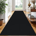 EARTHALL Extra Long Runner Rug 3x14 Ft Washable Runners for Hallways Cotton Non Slip Entryway Runner Braided Kitchen Runner Indoor Outdoor Carpet Runners for Stair, Hall, Foyers, Black