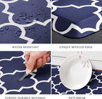 WISELIFE Kitchen Runner Rugs Anti-Fatigue mats - 3/4 Inch Thick Non Slip Waterproof Ergonomic Comfort Mat for Kitchen, Floor Home, Office, Sink, Laundry (17.3"x60" -0.75 inch,Blue)