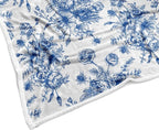 Blue Floral Throw Blanket, Botanical Floral Blanket, Soft, Flannel, Warm, Boho Floral Aesthetic Bed Blanket All Season Floral Throw Blanket for Couch Bedroom Living Room 60X70 Inch