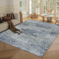 RUGSURE Washable Area Rug - 1/6 Thick - Stain & Water Resistant Non-Slip - Resistant Rug for Living Room, Bedroom, Nursery, Pet & Child Friendly, Vintage Charm Area Rugs (Grey+LightTeal, 5' x 7')