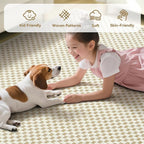 2x8 ft Hallway Runner Rug Extra Long Boho Woven Kitchen Runner Rugs Mat Non Slip Washable, Soft Entryway Laundry Hall Floor Runner Carpet for Indoor Backdoor Bedroom Hallway Living Room, Beige