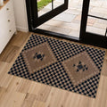 LIVEBOX Easy Jute Checkered Washable Entryway Rug 2x3, Non Slip Ultra Thin Front Door Mat Indoor Entrance, Farmhouse Small Kitchen Rug No Shed Jute Rugs Carpet for Hallway Bedroom Bathroom