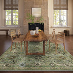 Washable Area Rugs for Living Room: 6x9 Rug Boho Vintage Rugs Stain Resistant Non Slip Low Pile Lightweight Soft Carpets for Bedroom Kitchen Dining Room Nursery Kids Room Farmhouse Home Office