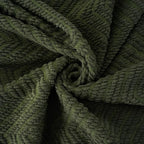 BATTILO HOME Olive Green Chenille Throw Blanket for Bed, Knit Throw Blanket,Super Soft Warm Home Decor Throw Blanket with Tassels for Couch,Sofa and Living Room,50" x 60"