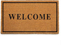 PLUS Haven Coco Coir Door Mat with Heavy Duty Backing, Welcome Doormat, 17.5”x30” Size, Easy to Clean Entry Mat, Beautiful Color and Sizing for Outdoor and Indoor uses, Home Décor