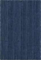 Unique Loom Braided Jute Collection Area Rug - Dhaka (4' 1" x 6' 1" Rectangle, Navy Blue)