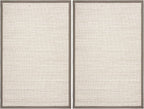 Safavieh Natural Fiber Collection Accent Rug - 2' x 3', Marble & Khaki, Border Sisal Design, Easy Care, Ideal for High Traffic Areas in Entryway, Living Room, Bedroom (NF143E) (Pack of 2)