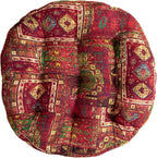 Round Cushion Sofa Cushion Soft Throw Pillow Meditation Pillow Living Room Window Balcony Decoration Pillow (21.6in, red)