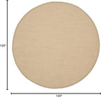 SAFAVIEH Area Rug 10' Round - Natural Fiber Collection - Large - Maize & Linen Color, Sisal, Woven Design with Border (NF141B)