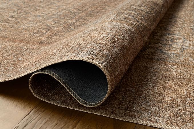 Loloi Amber Lewis Cambria Collection CBR-07 Ocean/Bark 2'-0" x 5'-0" Accent Rug Jute, Neutral, Vintage Style, Antique Tone, Living, Bedroom, Dining, Carpet